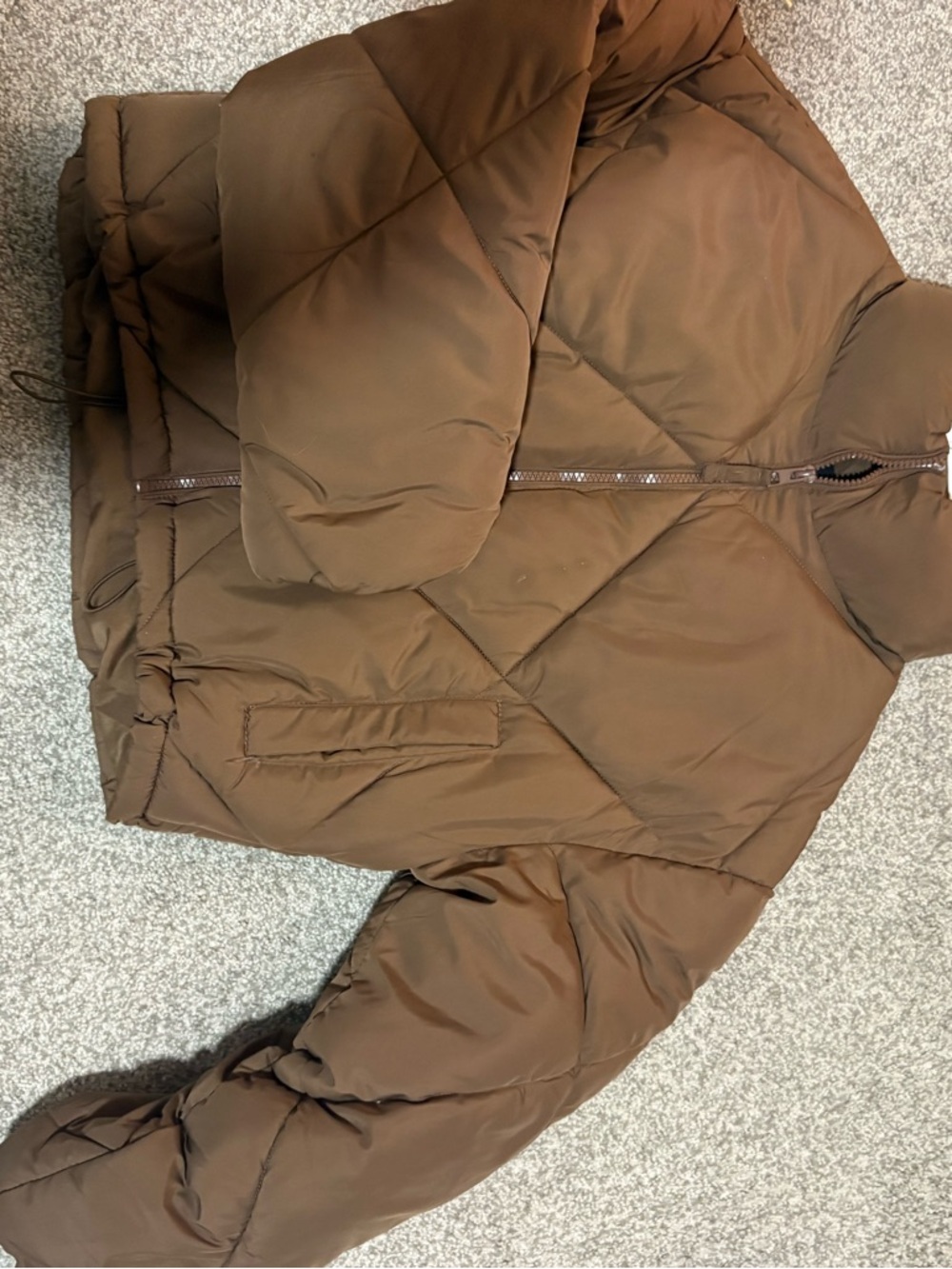 Love Tree Brown Puffer Jacket